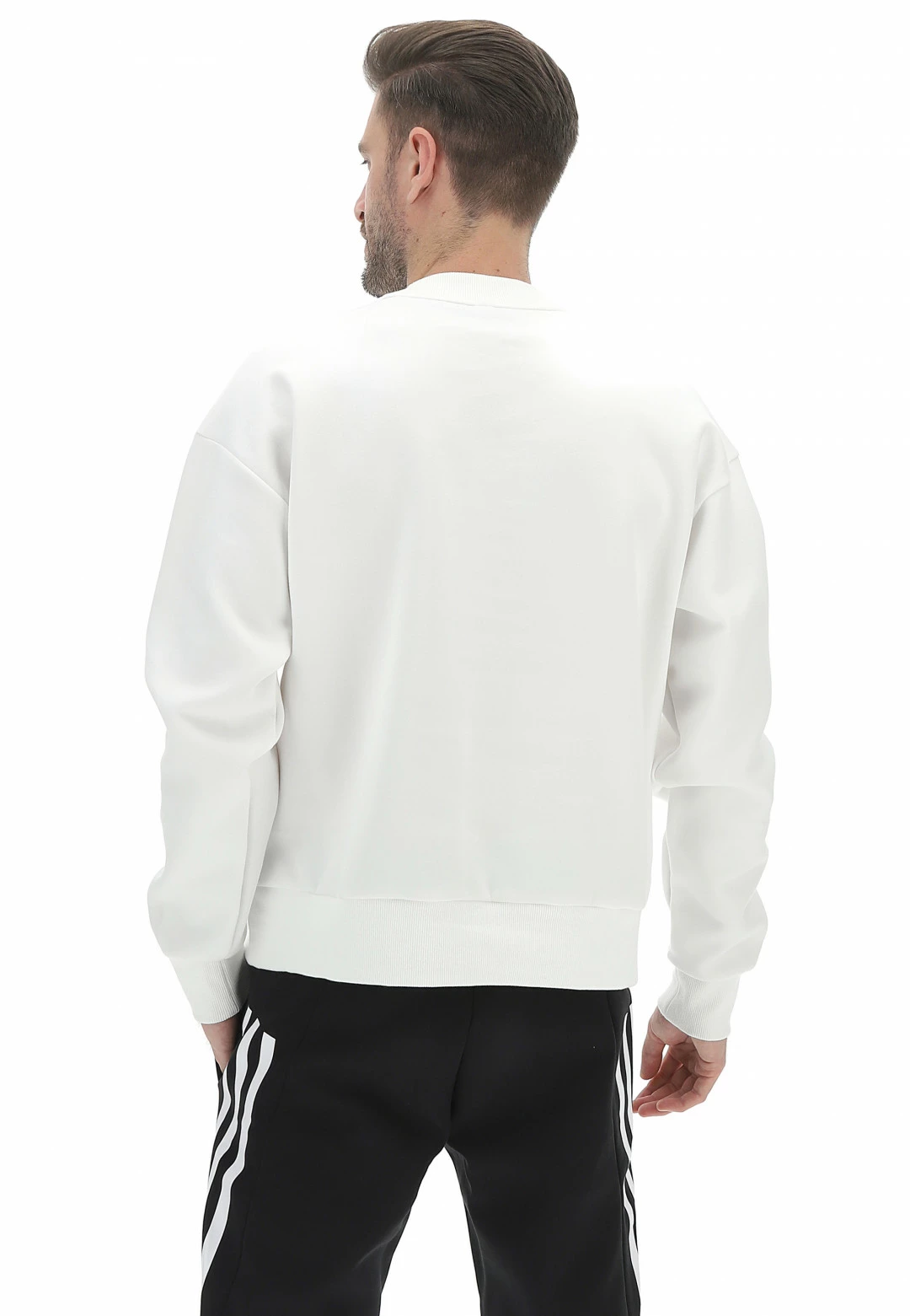 Felpa Girocollo Adidas Uomo Con Patch Logo Gommato A Contrasto 5 Felpa Girocollo Adidas Uomo Con Patch Logo Gommato A Contrasto - immagine 3