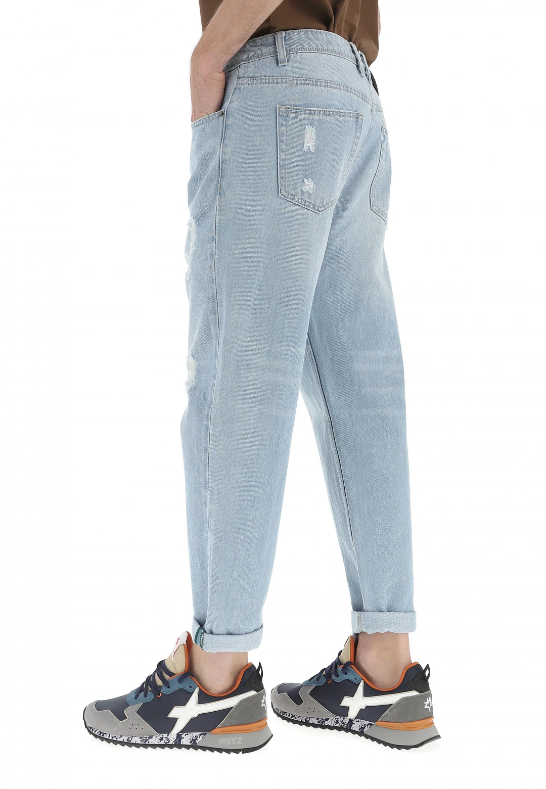 Jeans Age Cropped Fit Con Rotture 5 Jeans Age Cropped Fit Con Rotture - immagine 3