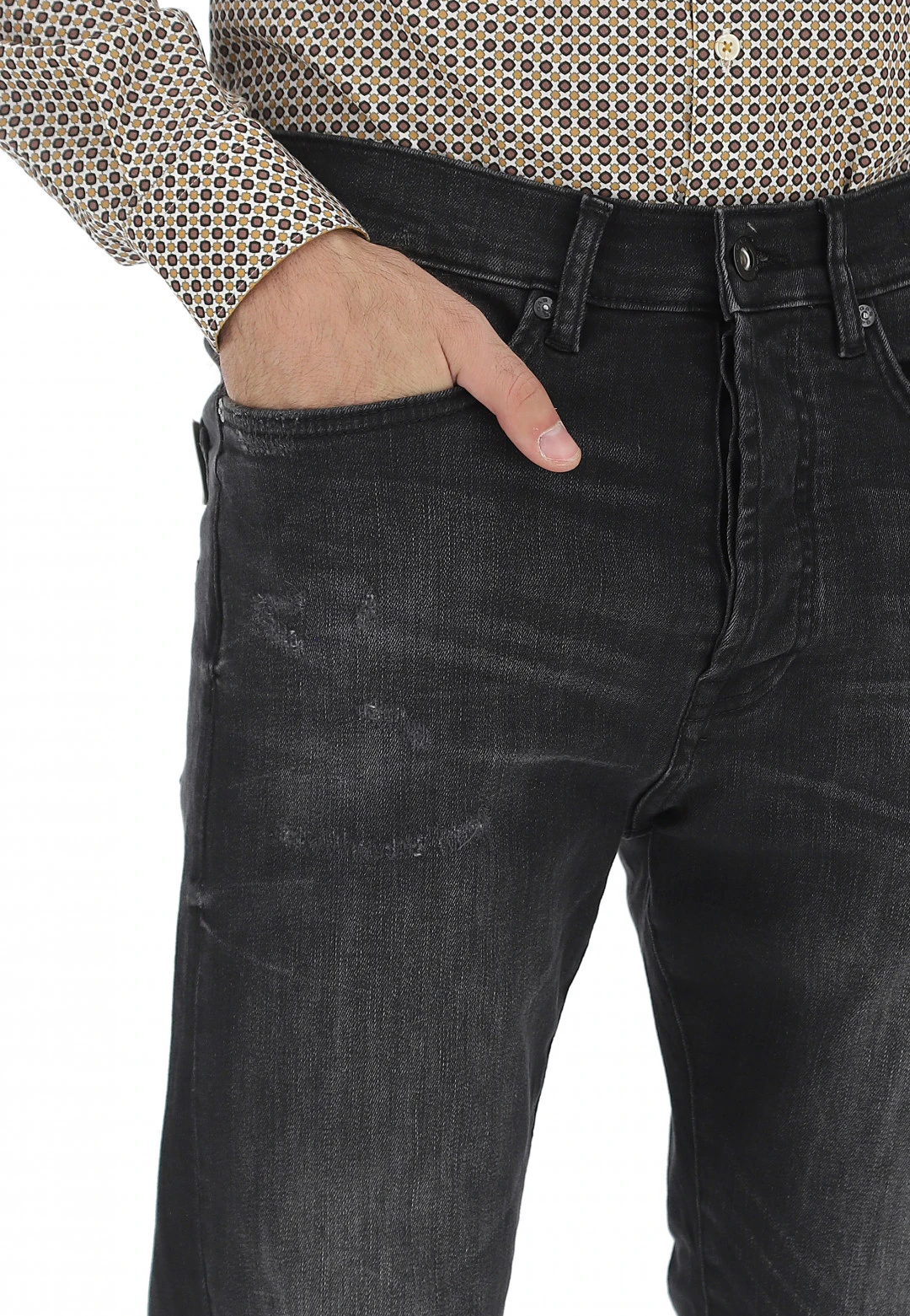 GAS Jeans Jeans Nero Gas Modello Teo Simple Con Micro Rotture 7 GAS Jeans Jeans Nero Gas Modello Teo Simple Con Micro Rotture - immagine 5