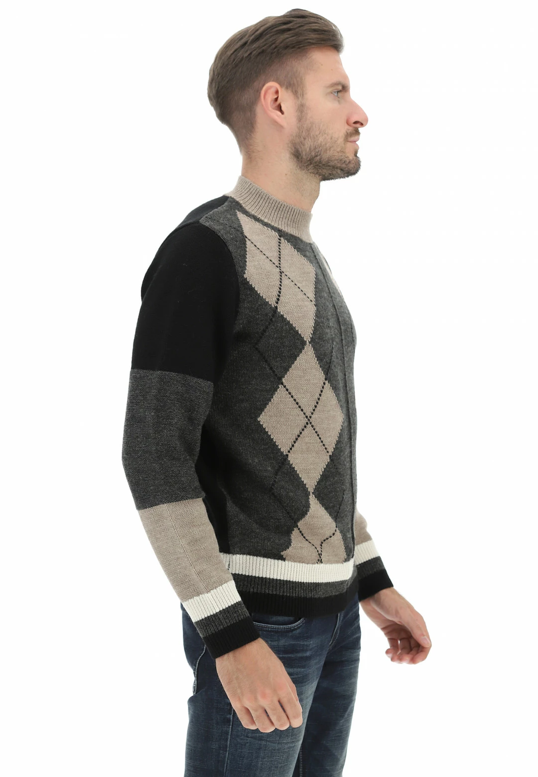 Lupetto Uomo Markup In Fantasia Rombi Markup Misto Lana 4 Lupetto Uomo Markup In Fantasia Rombi Markup Misto Lana - immagine 2