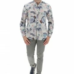 Camicia Con Collo Alla Coreana Tupertu In Fatasia All Over -Lacoste shop 05651c87bbd99b1b152524d2b9608ec0