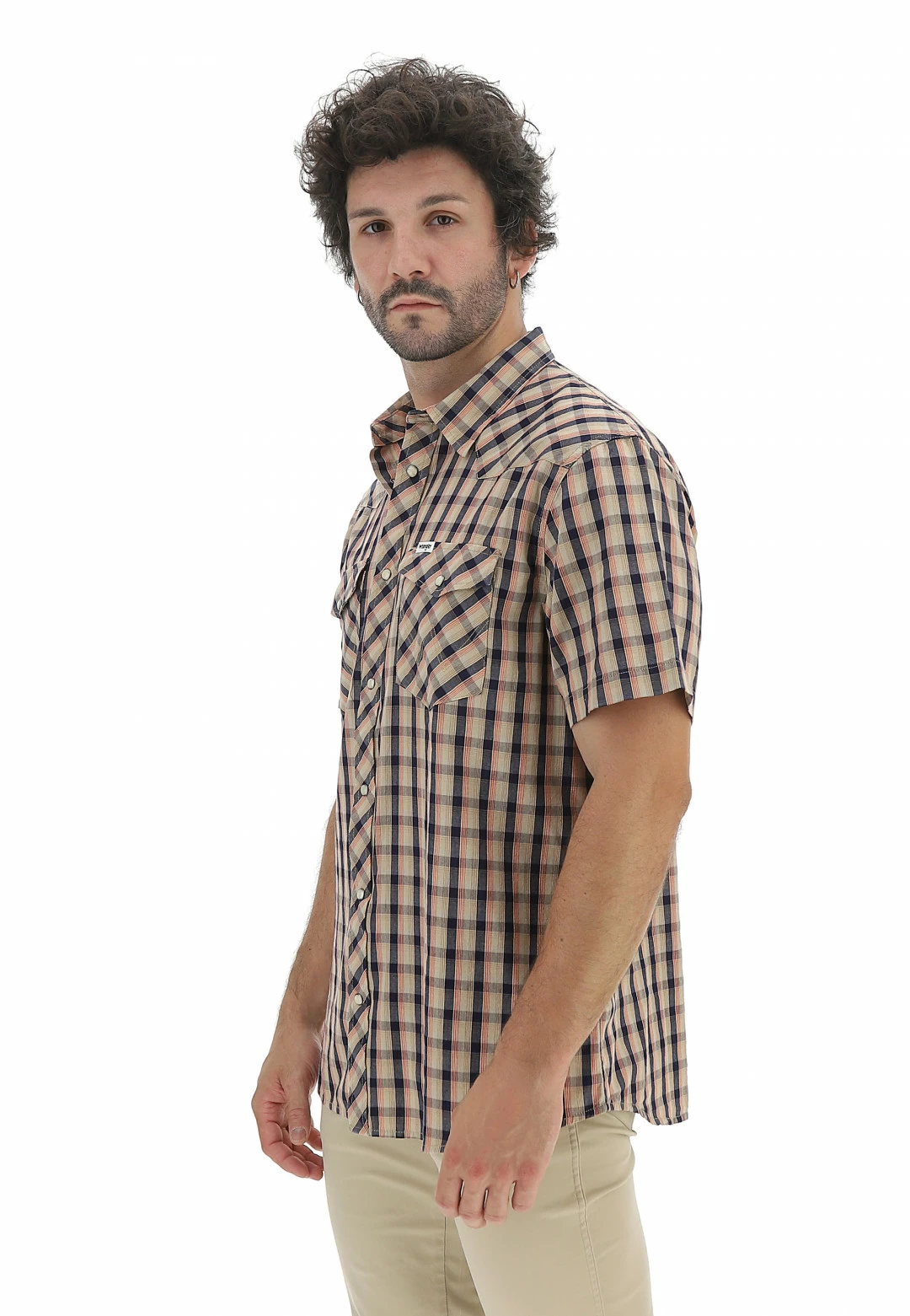 Camicia Manica Corta Quadrettata Wrangler W5h84m81a 4 Camicia Manica Corta Quadrettata Wrangler W5h84m81a - immagine 2