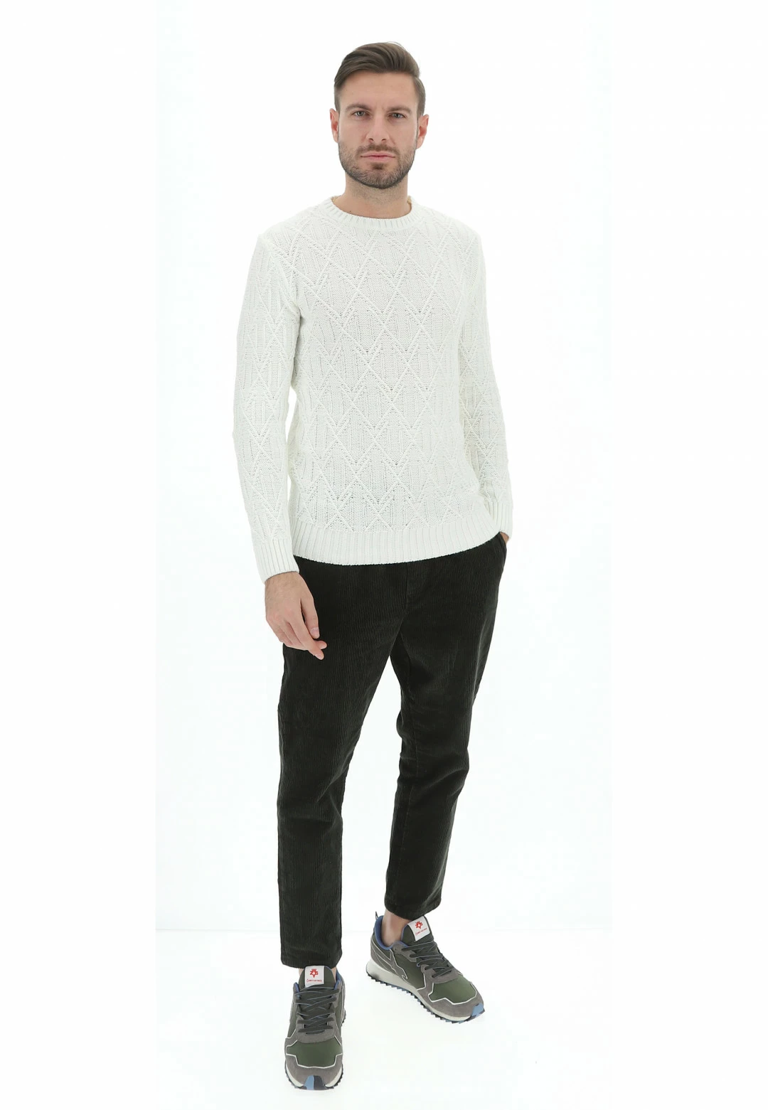 8.9 OTTOPUNTONOVE Maglion Gicollo 8.9 Misto Lana Tinta Unita Con Lavorazione In Rilievo Made In Italy 6 8.9 OTTOPUNTONOVE Maglion Gicollo 8.9 Misto Lana Tinta Unita Con Lavorazione In Rilievo Made In Italy - immagine 4