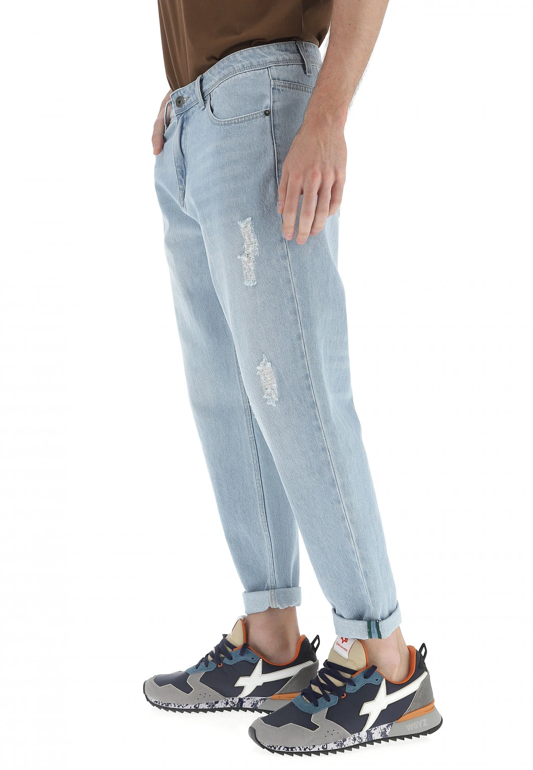 Jeans Age Cropped Fit Con Rotture 3 Jeans Age Cropped Fit Con Rotture