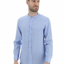 Camicia Coreana In Lino Manica Lunga Gianni Lupo -Lacoste shop 065ddb70031e7ef5b7e32527c28d3867