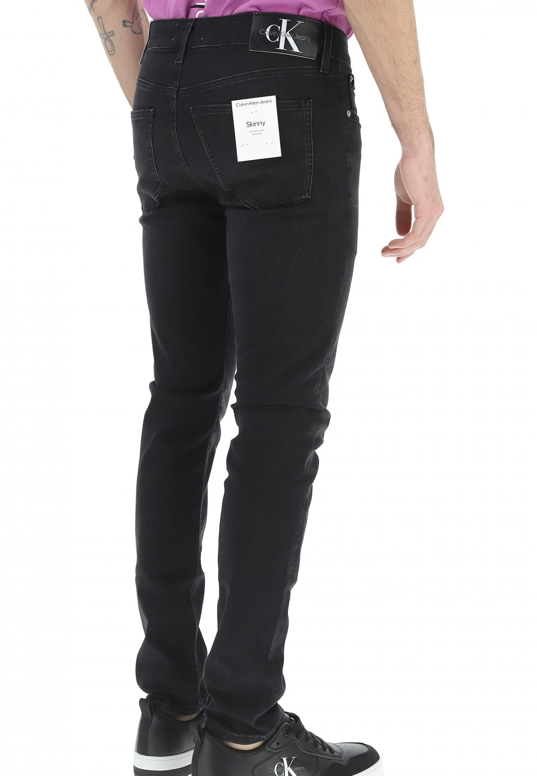 Jeans Skinny Fit Calvin Klein Jeans Uomo Con Lavaggio Sbiadito 5 Jeans Skinny Fit Calvin Klein Jeans Uomo Con Lavaggio Sbiadito - immagine 3