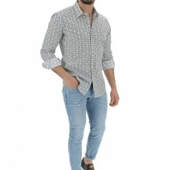 TUPERTU Camicia Stretch Fantasia Tu Per Tu T130 -Lacoste shop 09ce06bc7d962fbc1f2875cfffe08ee3