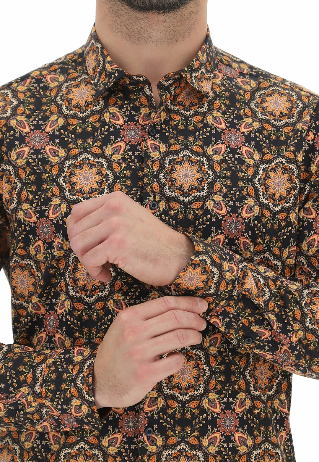 Camicia In Cotone Stretch Gianni Lupo Fantasia All Over 6 Camicia In Cotone Stretch Gianni Lupo Fantasia All Over - immagine 4