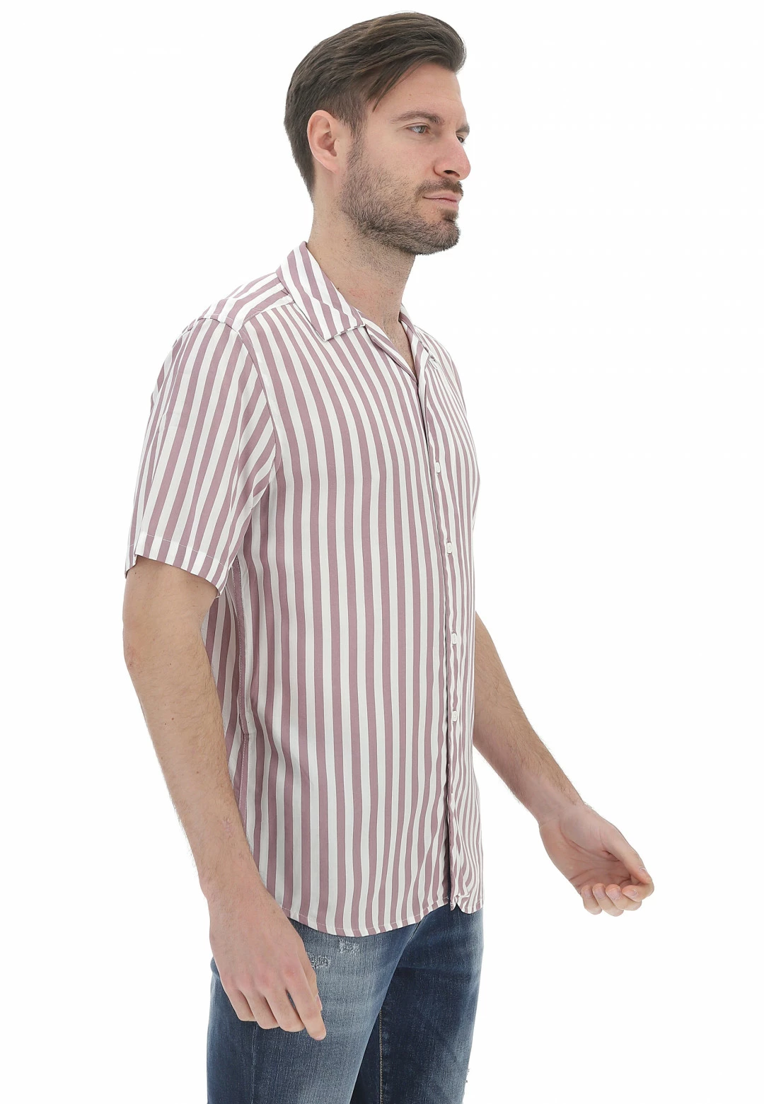 ONLY E SONS Camicia Manica Corta Bowling A Righe Only & Sons 4 ONLY E SONS Camicia Manica Corta Bowling A Righe Only & Sons - immagine 2