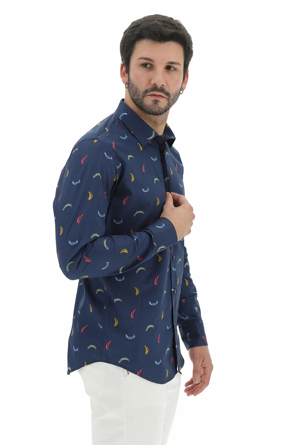 Camicia In Cotone Tupertu Con Fanstasia Piume Colorate 4 Camicia In Cotone Tupertu Con Fanstasia Piume Colorate - immagine 2