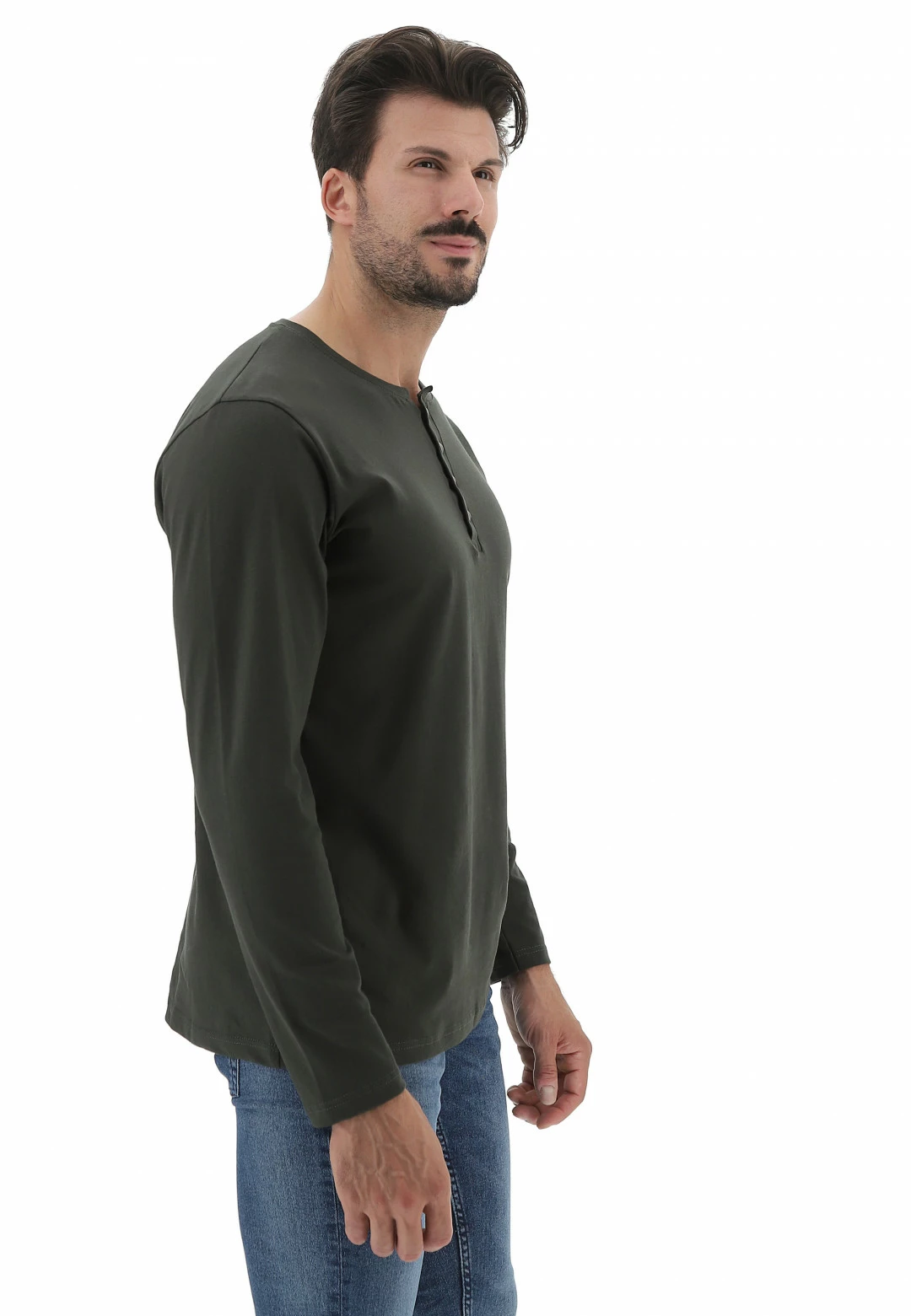 EKS Maglia Manica Lunga èks In Cotone Con Chiusura A Serafino Uomo 9 EKS Maglia Manica Lunga èks In Cotone Con Chiusura A Serafino Uomo - immagine 7