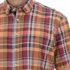 Camicia In Tessuto Seersucker Di Cotone Con Quadretti Fynch-hatton -Lacoste shop 0ec001b1b72608e20b6afebf55a79a07