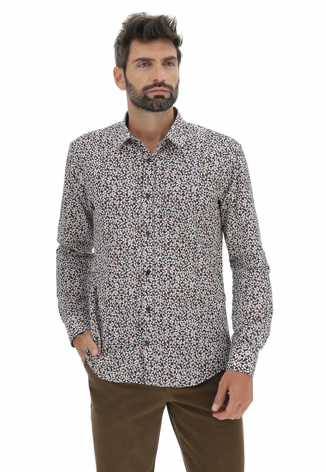 TUPERTU Camicia Uomo Tu Per Tu In Cotone A Fantasia 8 TUPERTU Camicia Uomo Tu Per Tu In Cotone A Fantasia - immagine 6