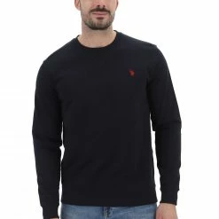 US Polo Felpa Girocollo U.s. Polo Assn. Uomo Basic Con Logo Piccolo Ricamato A Contrasto -Lacoste shop 114d88a3cb67ba62ffb467ca3dbe0f9f