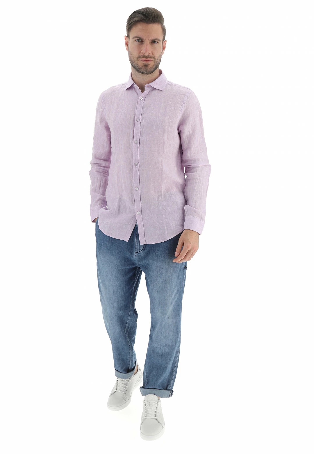 Camicia Manica Lunga In Lino Age Uomo 11 Camicia Manica Lunga In Lino Age Uomo - immagine 9