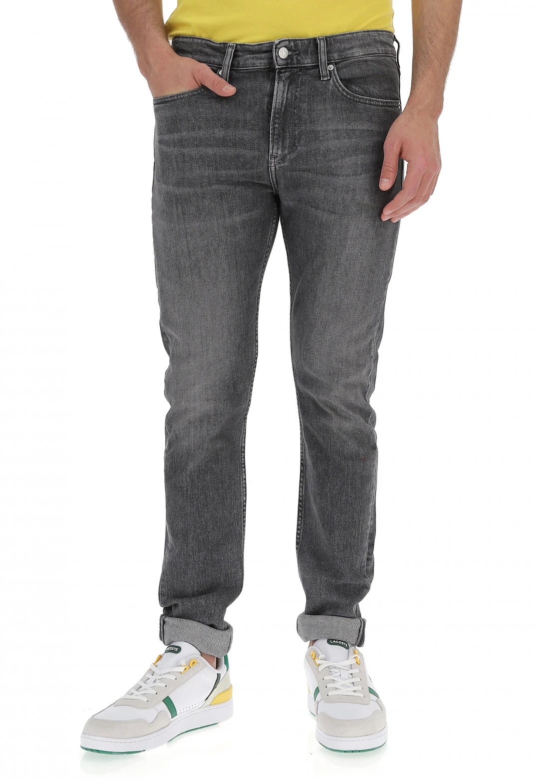 Calvin Klein Jeans Jeans Slim Taper Calvin Klein Lavaggio Grigio 4 Calvin Klein Jeans Jeans Slim Taper Calvin Klein Lavaggio Grigio - immagine 2