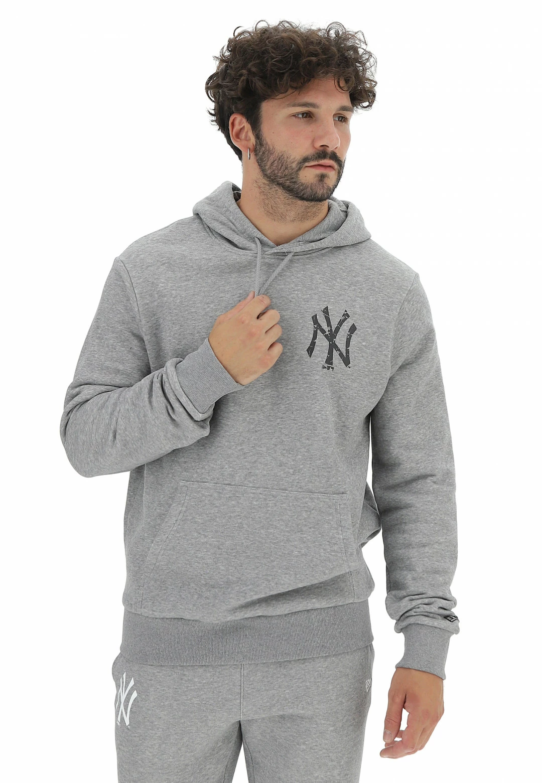 Felpa Felpata New Era Con Logo Stampato Davanti E Dietro 3 Felpa Felpata New Era Con Logo Stampato Davanti E Dietro