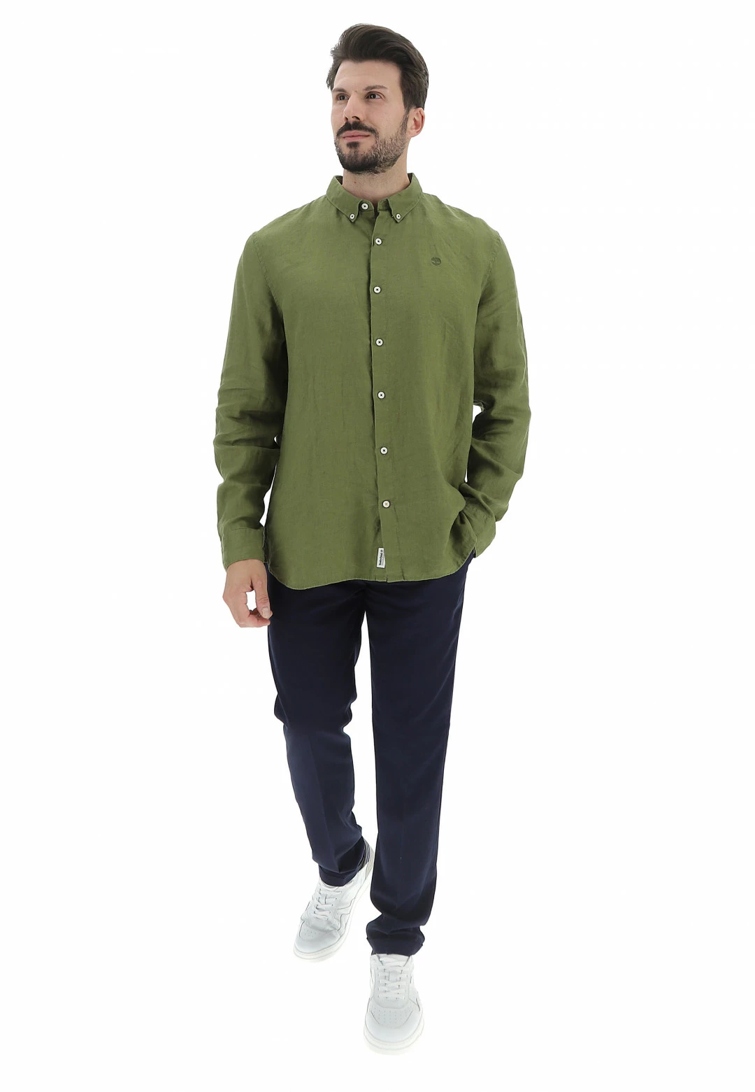 Camicia Timberland Uomo In Lino Con Logo Ricamato Tono Su Tono 17 Camicia Timberland Uomo In Lino Con Logo Ricamato Tono Su Tono - immagine 15