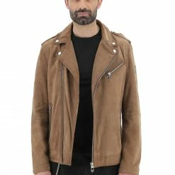 Giubbotto In Pelle Taglio Chiodo Milestone Uomo -Lacoste shop 120ef5202ef1499458272d4bcd9d2f81