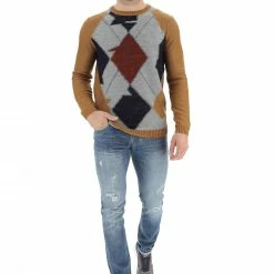 Maglione In Fantasia Rombi Age Misto Lana -Lacoste shop 135e1e51ca9c402f5a04d454bf097f38