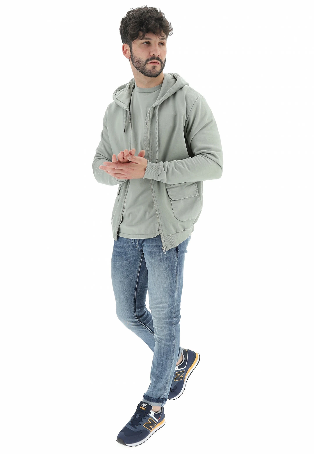 Age Felpa Full Zip Cappuccio Con Tasconi 6 Age Felpa Full Zip Cappuccio Con Tasconi - immagine 4