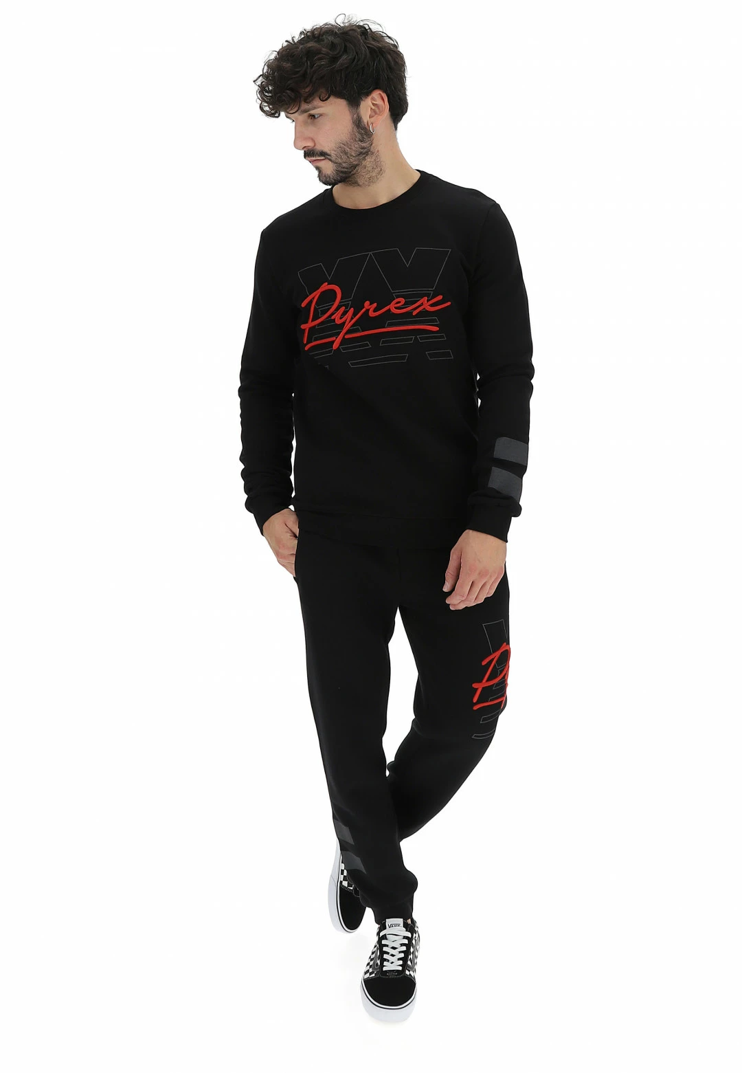 Felpa Girocollo In Cotone Felpato Pyrex Con Logo In Corsivo Ricamato 7 Felpa Girocollo In Cotone Felpato Pyrex Con Logo In Corsivo Ricamato - immagine 5