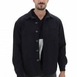 Giacca Camicia Foderata Havana&co. Made In Italy In Lana Cotta Morbida