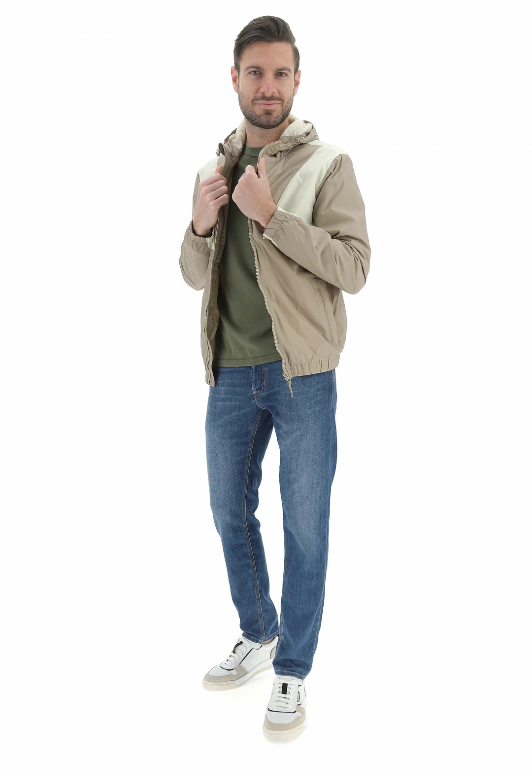 Giacca A Vento Con Cappuccio Blend Bicolor 6 Giacca A Vento Con Cappuccio Blend Bicolor - immagine 4