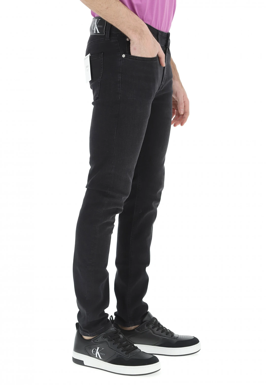 Jeans Skinny Fit Calvin Klein Jeans Uomo Con Lavaggio Sbiadito 4 Jeans Skinny Fit Calvin Klein Jeans Uomo Con Lavaggio Sbiadito - immagine 2