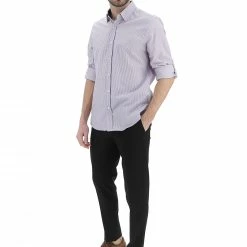 EKS Camicia Uomo èks In Fantasia A Riga Verticale -Lacoste shop 16c64b64b3c0903d7ecd61146626175a