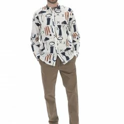 Camicia Coreana Age Uomo In Misto Lino E Cotone Con Fantasia Tribale 10 Camicia Coreana Age Uomo In Misto Lino E Cotone Con Fantasia Tribale -Lacoste shop 17e4172295a3b44b2a7e063cf08ffd2b