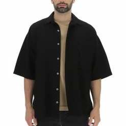 Camicia Over Catch Uomo Effetto Lino Con Manica Scesa E Taschino -Lacoste shop 1a7131cc89016772db17100f2c363318