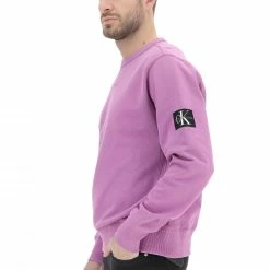 Felpa Uomo Girocollo Calvin Klein Jeans Con Patch Logo Su Manica E Costine Laterali -Lacoste shop 1a991c8b06e9409632661a5ea386b241