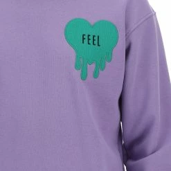 8.9 OTTOPUNTONOVE Felpa Girocollo 8.9 Felpata Con Disegno Ricamato Latterale A Contrasto Made In Italy -Lacoste shop 1b680dc5dddbe93573c91669cca069d2