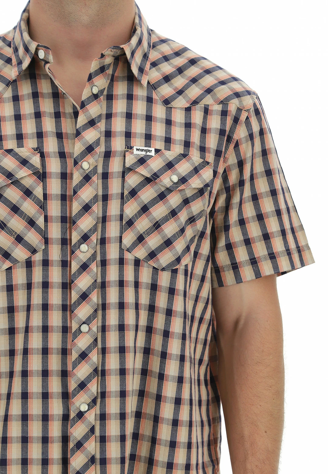 Camicia Manica Corta Quadrettata Wrangler W5h84m81a 7 Camicia Manica Corta Quadrettata Wrangler W5h84m81a - immagine 5