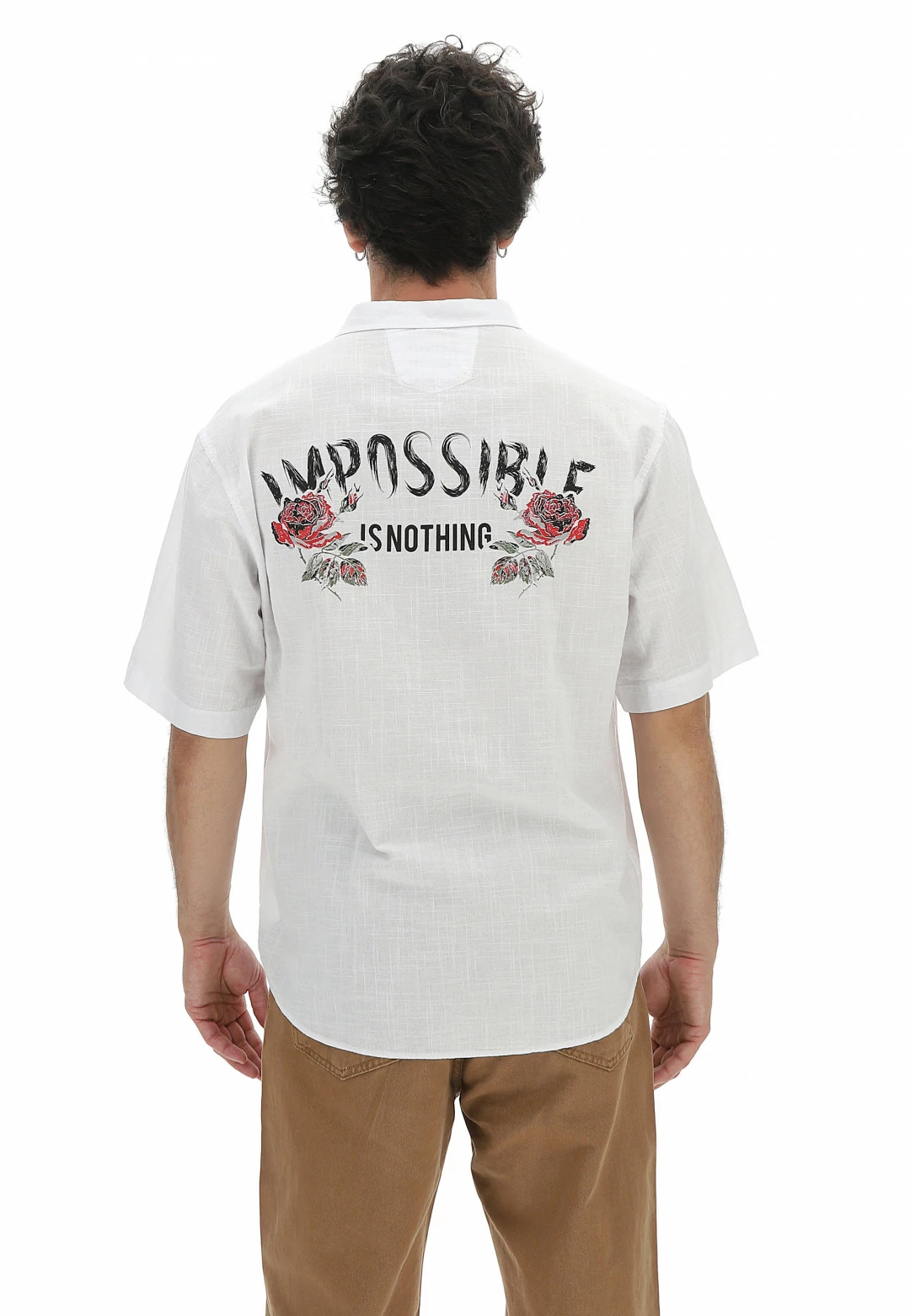 Camicia In Cotone Stampa Impossible Catch Uomo 5 Camicia In Cotone Stampa Impossible Catch Uomo - immagine 3