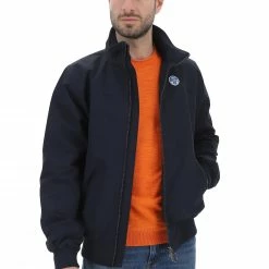 Giubbino Antivento Uomo North Sails Tinta Unita Full Zip In Tessuto Traspirante