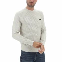 Maglioncino Girocollo Calvin Klein Con Lavorazione Waffle E Patch Uomo -Lacoste shop 1cc57d42adca3d1a46ab0121c41cceb0