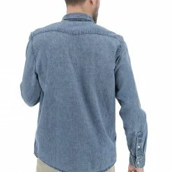 Camicia In Denim Lee Con Bottoni A Pressione -Lacoste shop 1d662eeb764d42e8fbca02dfb62d78d3