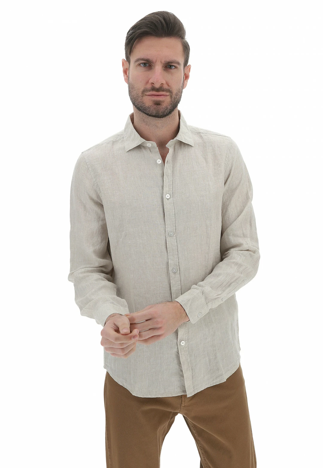 Camicia Manica Lunga In Lino Age Uomo 3 Camicia Manica Lunga In Lino Age Uomo