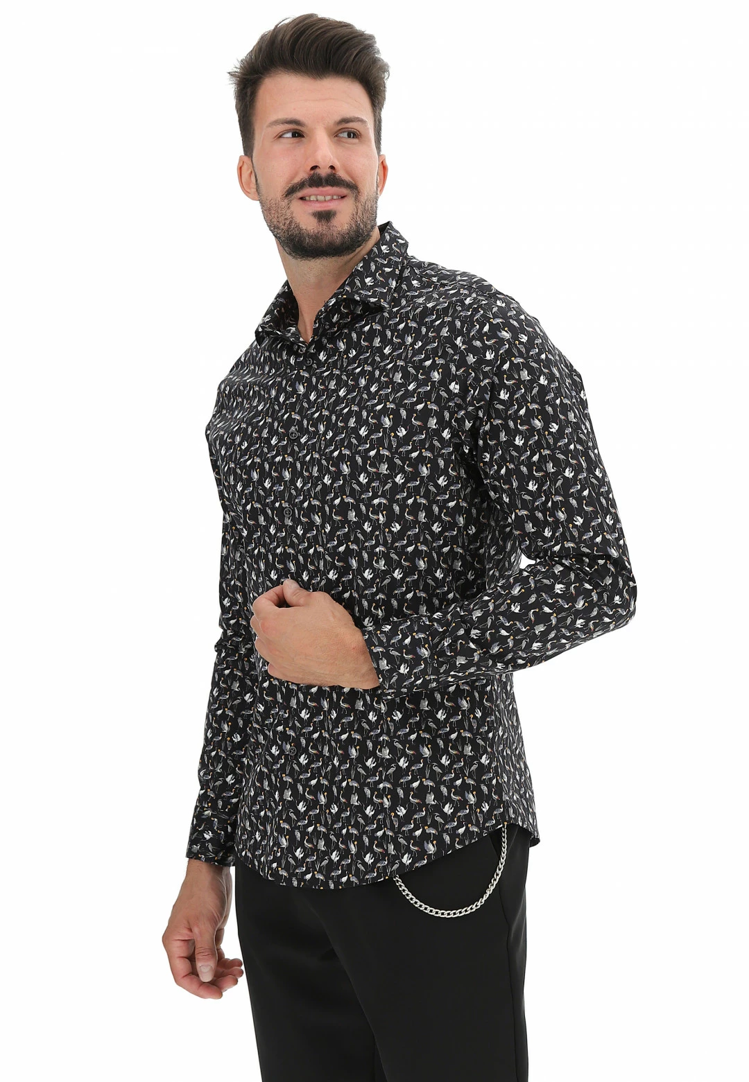 Camicia Stretch Fantasia All Over Eks 3 Camicia Stretch Fantasia All Over Eks