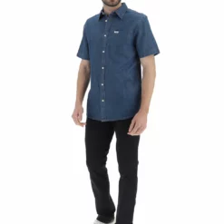 Wrangler Camicia Denim Manica Corta W5k05k96n -Lacoste shop 1f5082b4ce45ef91cc47fd99282d5c37