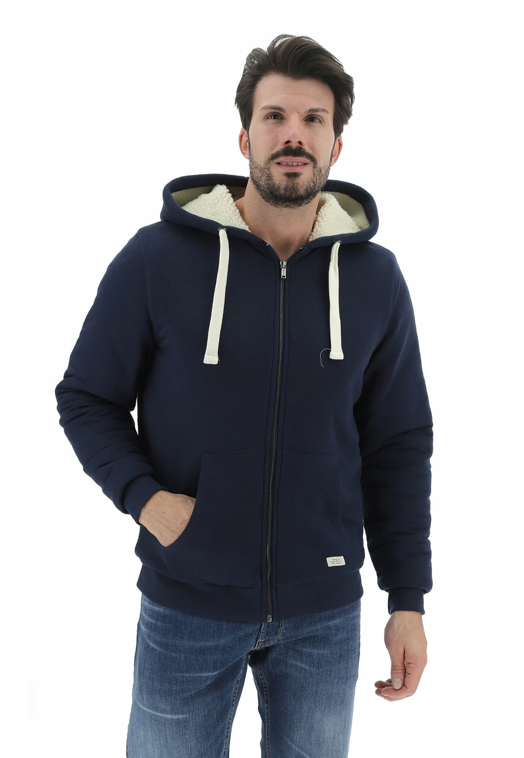 Felpa Con Cappuccio Blend Con Interno In Sherpa 8 Felpa Con Cappuccio Blend Con Interno In Sherpa - immagine 6