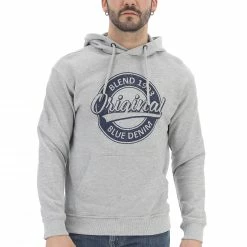 Felpa Con Cappuccio Blend Uomo Con Logo Circolare Centrale In Cotone Garzato -Lacoste shop 220ec3bd5ec107a3768fa6a0b34efe80