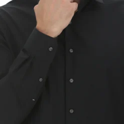 Camicia Michael Kors Uomo Tinta Unita Slim Fit Con Logo Ricamato Tono Su Tono -Lacoste shop 24bdefd42aece77c8b6fff00a4831d1e