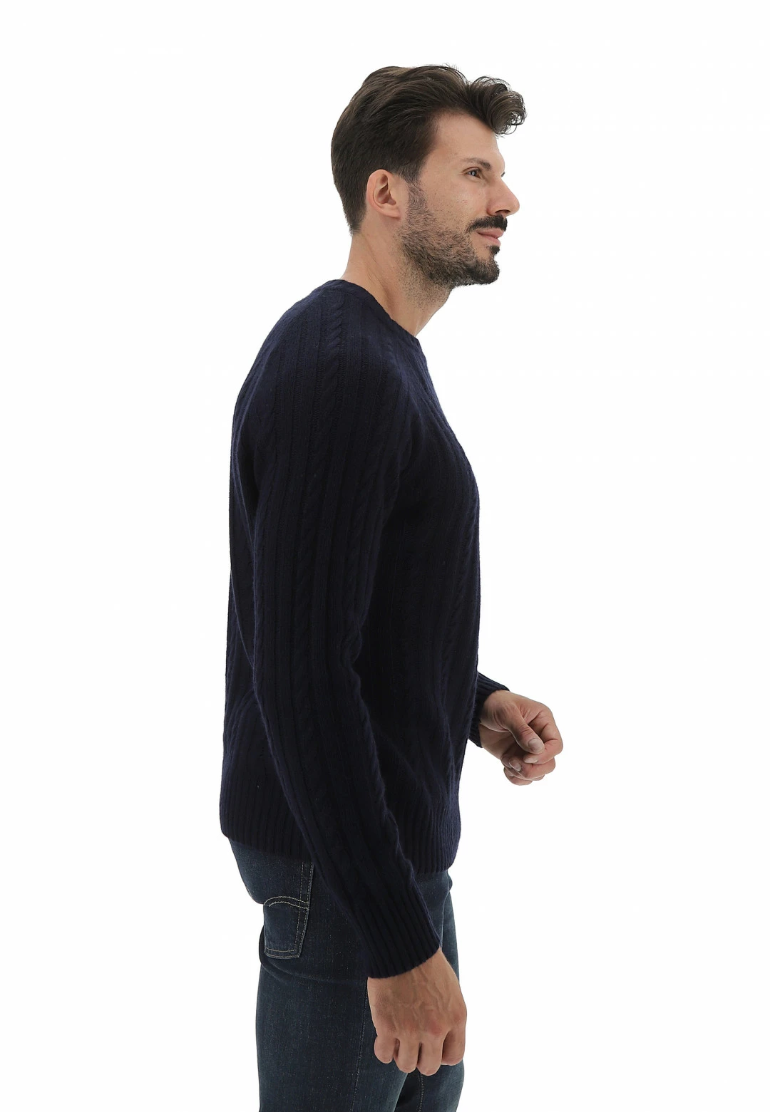 Maglione Girocollo Manuel Ritz Con Lavorazione A Treccia Made In Italy 9 Maglione Girocollo Manuel Ritz Con Lavorazione A Treccia Made In Italy - immagine 7