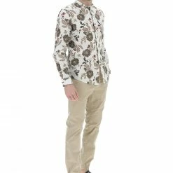 8.9 OTTOPUNTONOVE Camicia 8.9 Uomo Con Collo Coreana In Cotone Fantasia A Fiori All Over -Lacoste shop 267bac9391e05555bb79d5999f763d23