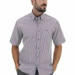 ROTTE MEDITERRANEE Camicia Mezza Manica In Cotone Doppio Ritorto Regular Fit -Lacoste shop 268cc1302264991b40e96df1ecb1d7c5