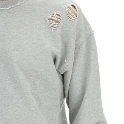 Felpa Girocollo Con Rotture Age In Cotone Garzato -Lacoste shop 26fea2d3042d0fcd702c5a37b04da922