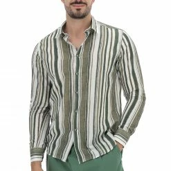 Camicia A Righe In Cotone Sseinse Uomo